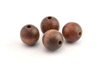 Vintage Wooden Bead, 8 Vintage Wooden Beads Made In Germany, Findings (21mm) B37