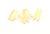 Stud Letter Earring, 8 Raw Brass Letter Alphabets, Uppercase, Letter Initial Blank For Personalized Earrings, Customize Letters