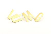 Stud Letter Earring, 8 Raw Brass Letter Alphabets, Uppercase, Letter Initial Blank For Personalized Earrings, Customize Letters