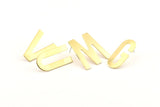Stud Letter Earring, 8 Raw Brass Letter Alphabets, Uppercase, Letter Initial Blank For Personalized Earrings, Customize Letters