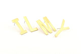 Stud Letter Earring, 8 Raw Brass Letter Alphabets, Uppercase, Letter Initial Blank For Personalized Earrings, Customize Letters