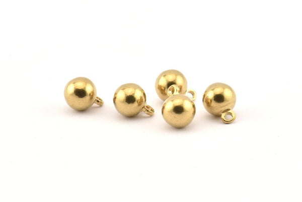 Pirinç Küre Charm, Ham Pirinç Küre Charmlar (8 mm) Bs-1080--N0583