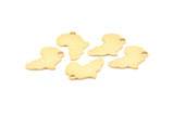 Gold Africa Charm, 2 Gold Plated Brass African Continent Pendants With 1 Hole, Findings (24x16x1.2mm) D979 Q0878