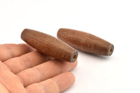 Vintage Wooden Bead, 4 Vintage Wooden Beads Made In Germany, Findings (58x18mm) B56
