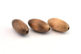 Vintage Wooden Bead, 10 Vintage Wooden Beads Made In Germany, Findings (30x15mm) B57