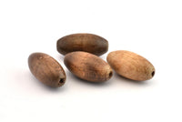 Vintage Wooden Bead, 10 Vintage Wooden Beads Made In Germany, Findings (30x15mm) B57
