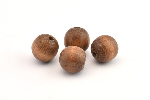 Vintage Wooden Bead, 24 Vintage Wooden Beads Made In Germany, Findings (15mm) B44
