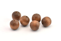 Vintage Wooden Bead, 24 Vintage Wooden Beads Made In Germany, Findings (15mm) B44