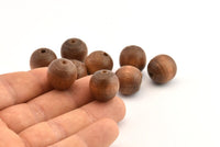 Vintage Wooden Bead, 24 Vintage Wooden Beads Made In Germany, Findings (15mm) B44