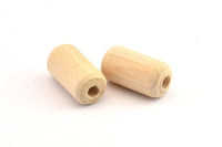 Vintage Wooden Bead, 24 Vintage Wooden Beads Made In Germany, Findings (21x11mm) B49