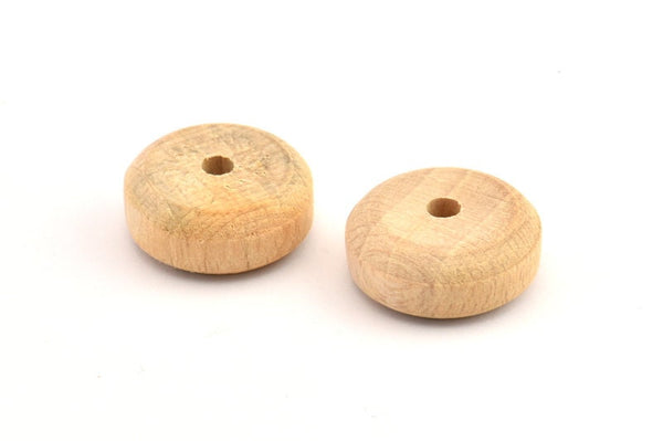 Vintage Wooden Bead, 24 Vintage Wooden Beads Made In Germany, Findings (21x9mm) B59