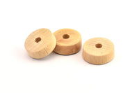 Vintage Wooden Bead, 24 Vintage Wooden Beads Made In Germany, Findings (21x8mm) B58