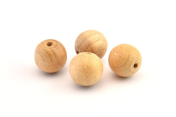 Vintage Wooden Bead, 24 Vintage Wooden Beads Made In Germany, Findings (15mm) B66