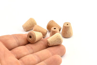Vintage Wooden Bead, 24 Vintage Wooden Beads Made In Germany, Findings (17x14mm) B69