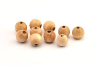Vintage Wooden Bead, 100 Vintage Wooden Beads Made In Germany, Findings (11x10mm) B65