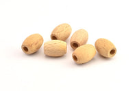 Vintage Wooden Bead, 24 Vintage Wooden Beads Made In Germany, Findings (16x12mm) B67