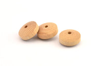 Vintage Wooden Bead, 24 Vintage Wooden Beads Made In Germany, Findings (19x10mm) B60