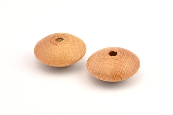 Vintage Wooden Bead, 12 Vintage Wooden Beads Made In Germany, Findings (24x12mm) B43