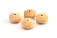 Vintage Wooden Bead, 24 Vintage Wooden Beads Made In Germany, Findings (18x11mm) B63