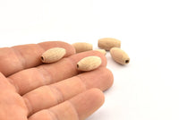 Vintage Wooden Bead, 100 Vintage Wooden Beads Made In Germany, Findings (16x8mm) B51
