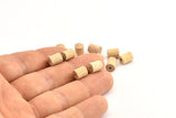 Vintage Wooden Bead, 250 Vintage Wooden Beads Made In Germany, Findings (8x6mm) B45