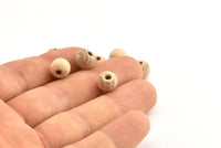 Vintage Wooden Bead, 100 Vintage Wooden Beads Made In Germany, Findings (8mm) B64