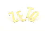 Stud Letter Earring, 8 Raw Brass Letter Alphabets, Uppercase, Letter Initial Blank For Personalized Earrings, Customize Letters