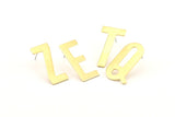 Stud Letter Earring, 8 Raw Brass Letter Alphabets, Uppercase, Letter Initial Blank For Personalized Earrings, Customize Letters