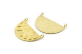 Moon Phases Pendant, Raw Brass Moon Phases Charms With 2 Loops, Findings (28x16x1mm) N1242