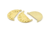 Moon Phases Pendant, Raw Brass Moon Phases Charms With 2 Loops, Findings (28x16x1mm) N1242