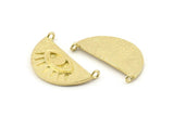 Brass Eye Charm, Raw Brass Eye Charms With 2 Loops, Pendants, Earrings (29x14x1.2mm) N1243