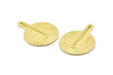 Brass Apple Charm, 2 Textured Raw Brass Apple  Charms, Earrings (32x24x1mm) N1245