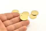 Brass Cabochon Tag, 8 Raw Brass Cabochon Tags With 1 Hole, Stamping Tags (20x1.2mm) D1381