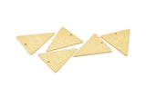 Brass Triangle Charm, 12 Textured Raw Brass Triangle Charms With 1 Hole (28x22x1mm) D1398