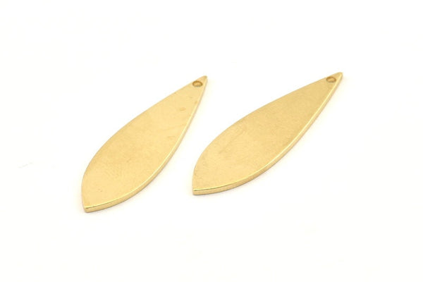 Brass Marquise Charm, 12 Raw Brass Marquise Charms With 1 Hole, Earrings, Pendants (31x9x1mm) D1356