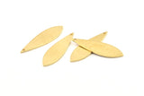 Brass Marquise Charm, 12 Raw Brass Marquise Charms With 1 Hole, Earrings, Pendants (31x9x1mm) D1356