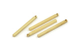 Brass Necklace Bar, 24 Raw Brass Bar Charms, Necklace Bars, Pendants With 1 Hole (2x30mm) D1510