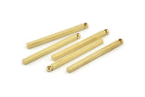 Brass Necklace Bar, 24 Raw Brass Bar Charms, Necklace Bars, Pendants With 1 Hole (2x30mm) D1510