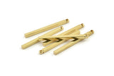 Brass Necklace Bar, 24 Raw Brass Bar Charms, Necklace Bars, Pendants With 1 Hole (2x30mm) D1510
