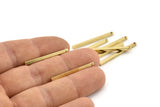 Brass Necklace Bar, 24 Raw Brass Bar Charms, Necklace Bars, Pendants With 1 Hole (2x30mm) D1510