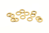 Brass Circle Connector, 50 Raw Brass Circle Connectors (10x0.90mm) D1570