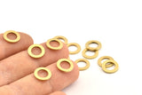 Brass Circle Connector, 50 Raw Brass Circle Connectors (10x0.90mm) D1570