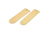 Brass Necklace Bar, 10 Textured Raw Brass Stamping Blanks With 1 Hole, Pendants, Charms (35x9x1mm) D1395