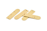 Brass Necklace Bar, 10 Textured Raw Brass Stamping Blanks With 1 Hole, Pendants, Charms (35x9x1mm) D1395