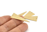 Brass Triangle Charm, 10 Textured Raw Brass Triangle Charms With 1 Hole, Earrings, Findings (37x15x0.80mm) D1404