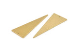 Brass Triangle Charm, 10 Raw Brass Triangle Charms With 1 Hole, Earrings, Findings (37x15x0.80mm) D1351
