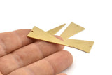 Brass Triangle Charm, 10 Raw Brass Triangle Charms With 1 Hole, Earrings, Findings (37x15x0.80mm) D1351