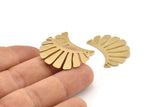 Brass Fringed Pendant, 10 Raw Brass Fringed Charms With 2 Holes, Findings (30x17x0.80mm) D1384
