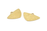 Brass Triangle Charm, 12 Textured Raw Brass Triangle Charms With 1 hole, Pendants, Earrings (25x17x0.80mm) D1571