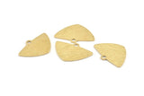 Brass Triangle Charm, 12 Textured Raw Brass Triangle Charms With 1 hole, Pendants, Earrings (25x17x0.80mm) D1571
